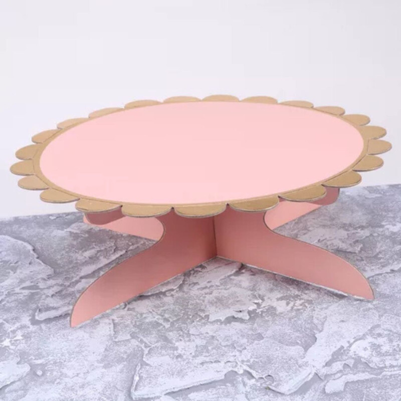 Soporte de Torta de Cartón Salmon