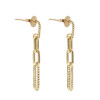 Caravanas Toscanas de oro amarillo 18k con brillantes Caravanas Toscanas de oro amarillo 18k con brillantes