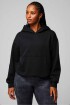 Polera Cozy Fleece Hoodie Mujer Black