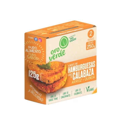 Hamburguesa De Calabaza Oro Verde Hamburgesas Calabaza Oro Verde