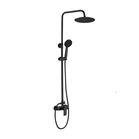 Griferia Barral De Ducha Monocomando Negro Mate Aqualia Alassio Ii NEGRO