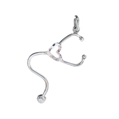 Colgante de plata 925, ESTETOSCOPIO. Colgante de plata 925, ESTETOSCOPIO.