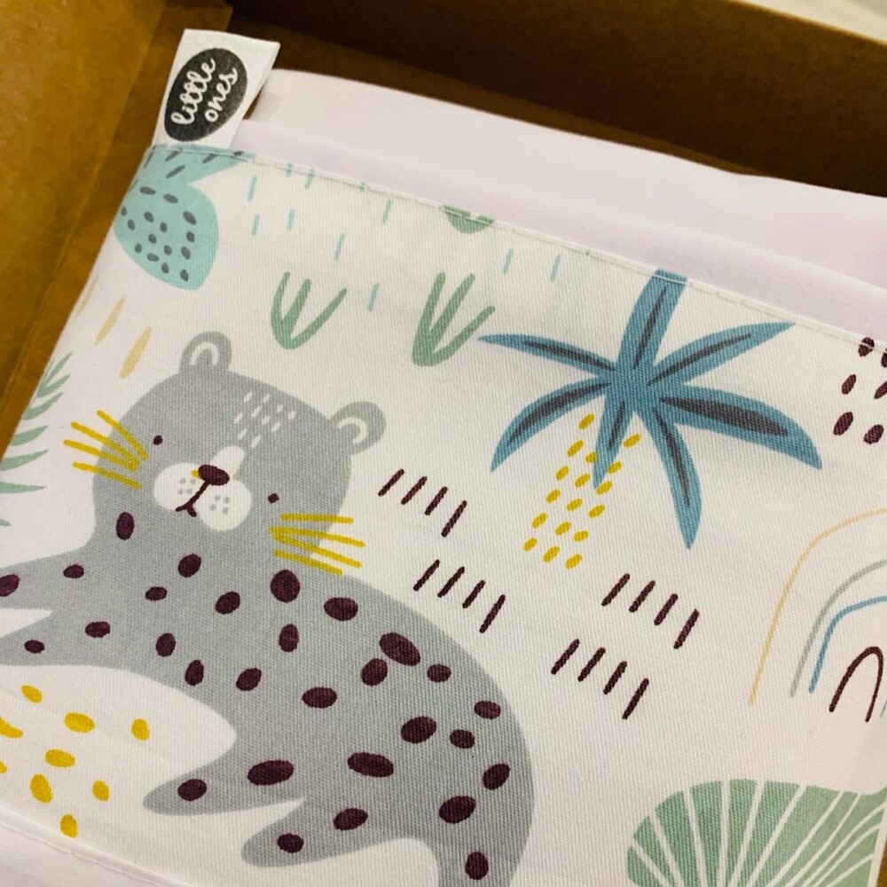 Sabanas minicuna colecho Little Ones chetaa gris