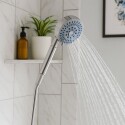 DUCHA TELEFONO ROSETA GRANDE CON MANGUERA PLATA