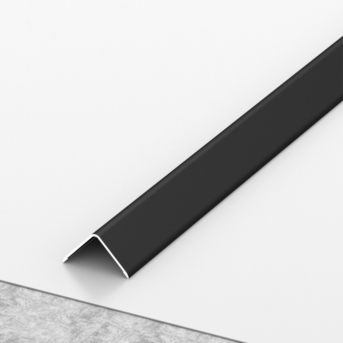 Tapacanto De Aluminio Negro 20x20 Mm. 