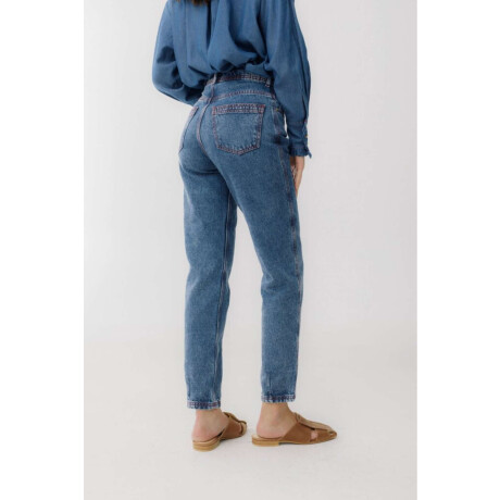 Jean Mom Fortun Azul Claro