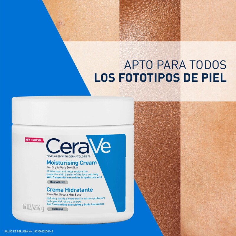 Cerave Crema Hidratante Corporal Para Pieles Secas 454 Grs. Cerave Crema Hidratante Corporal Para Pieles Secas 454 Grs.