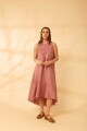 Vestido Folk Long Rosa Viejo