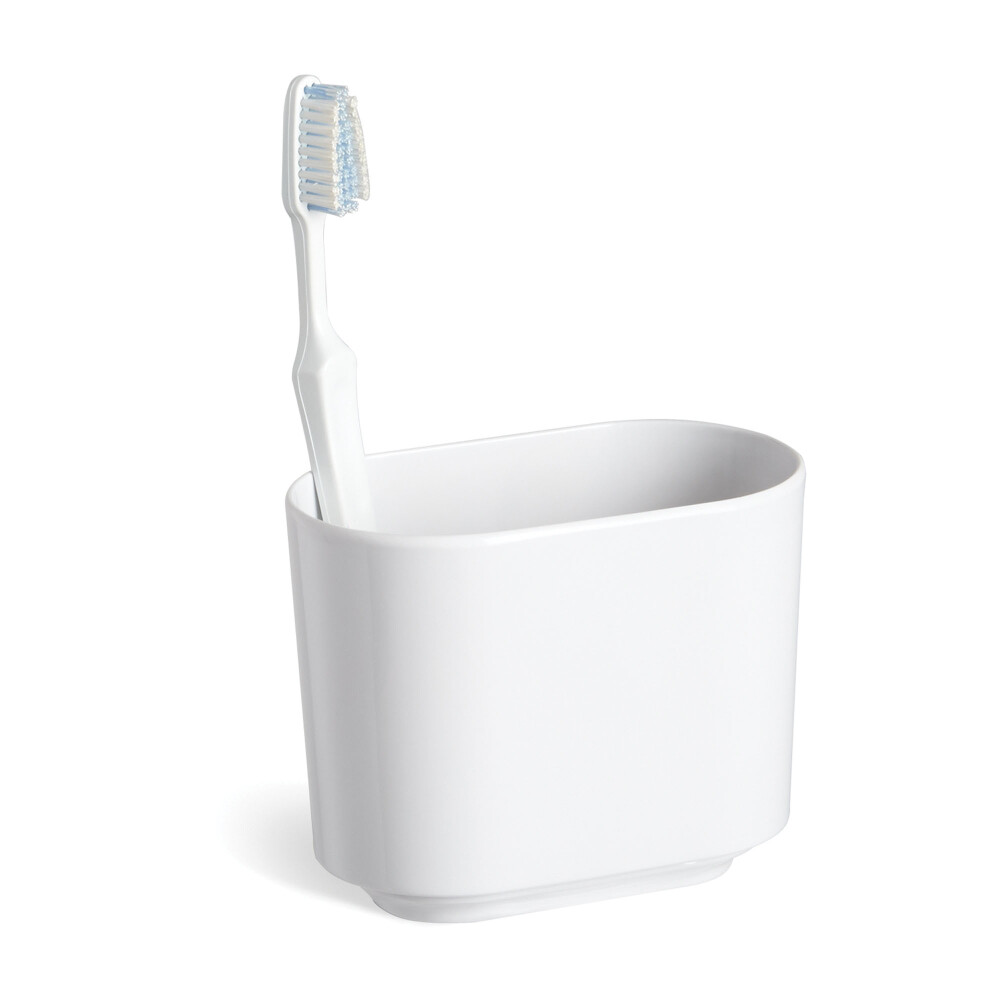 SOPORTE CEPILLOS BAÑO MELAMINA BLANCO UMBRA STEP