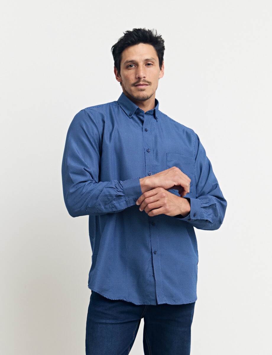 012671 CAMISA HARRINGTON LABEL Azul Osc/bla