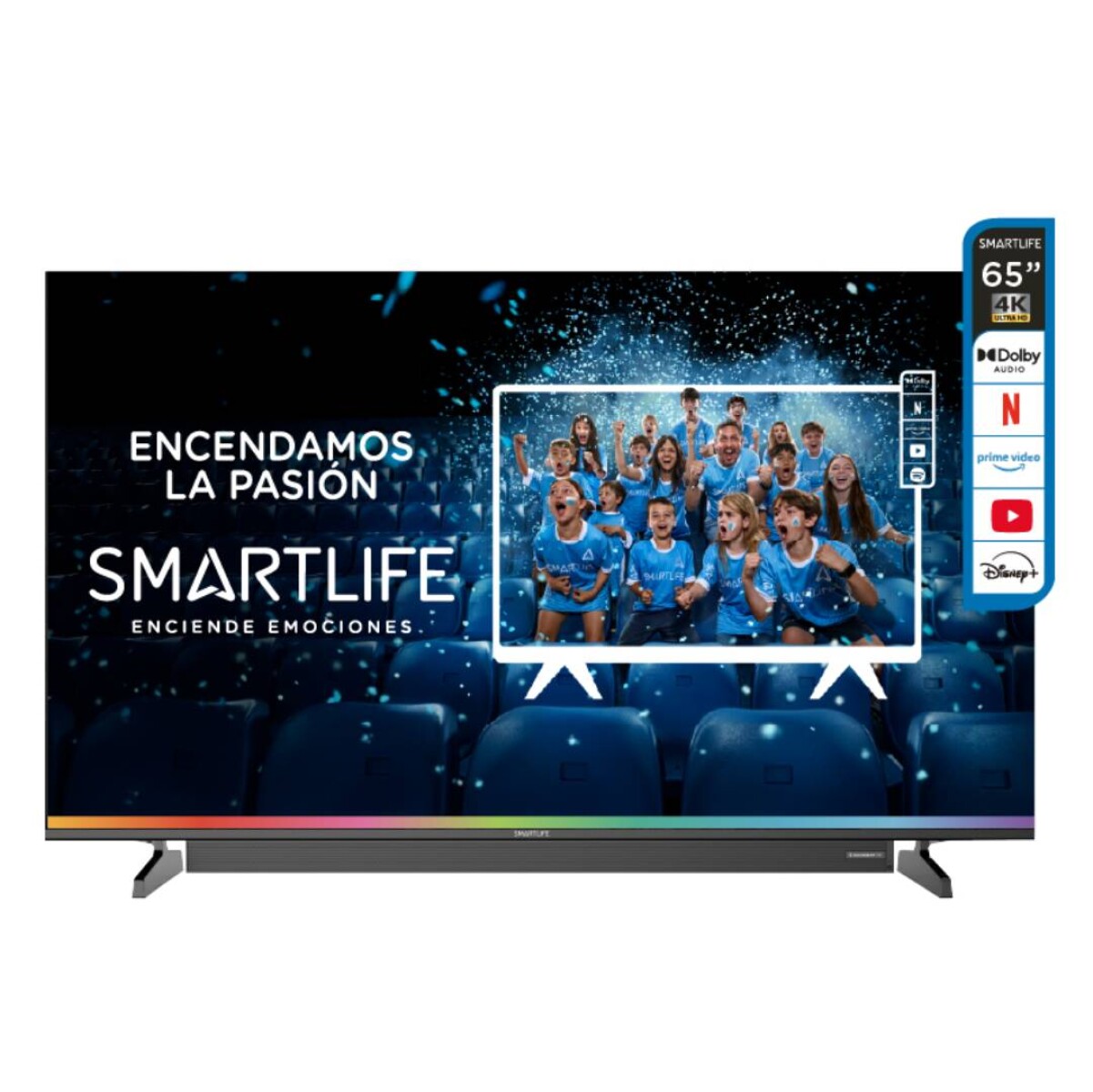 Smart TV Smartlife 65 UHD 4K Con Barra de Sonido - SL-TVQ65T25SB 