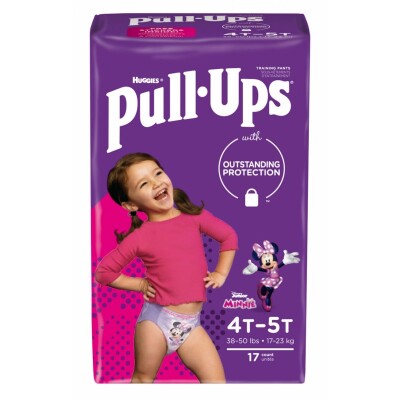 Pañales Huggies Pull-Ups Girls 4T a 5T X17 Pañales Huggies Pull-Ups Girls 4T a 5T X17
