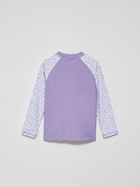 Camiseta UV manga larga Flores- Lila