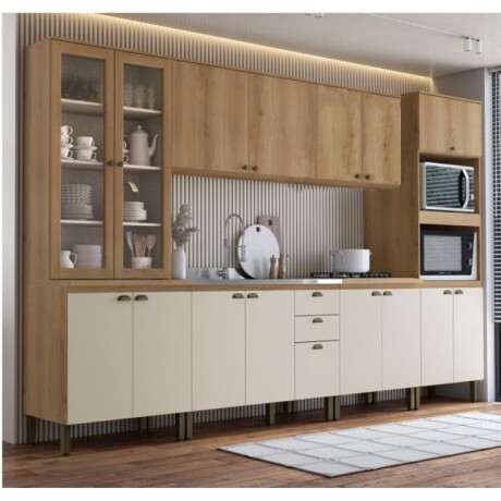 COCINA MODULADA 3,51 MT CAPUCCINO/OFF WHITE - FINESSE COCINA MODULADA 3,51 MT CAPUCCINO/OFF WHITE - FINESSE