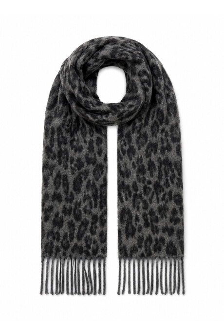 Bufanda Animal Print Gris oscuro