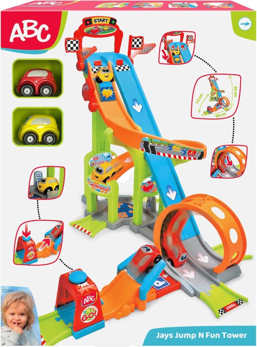 Pista de autos Jays Jump y Fun Tower Dickie Toys ABC 
