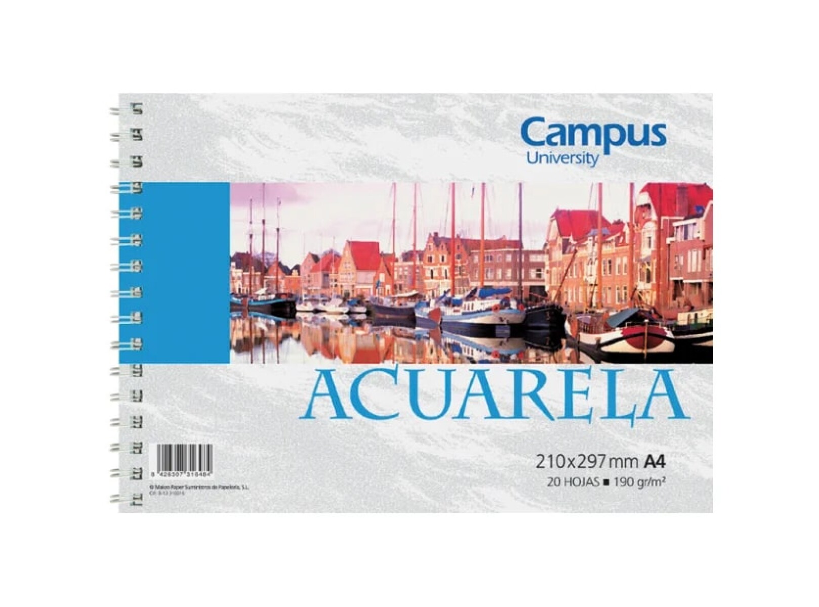 Block Campus Acuarela A4 20 Hojas 