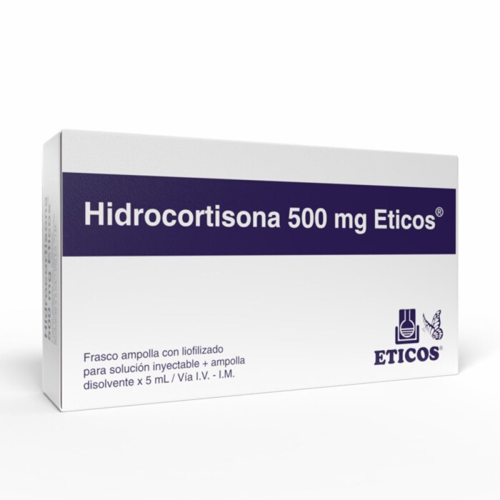 HIDROCORTISONA 500 MG. ETICOS FCO. AMP. única