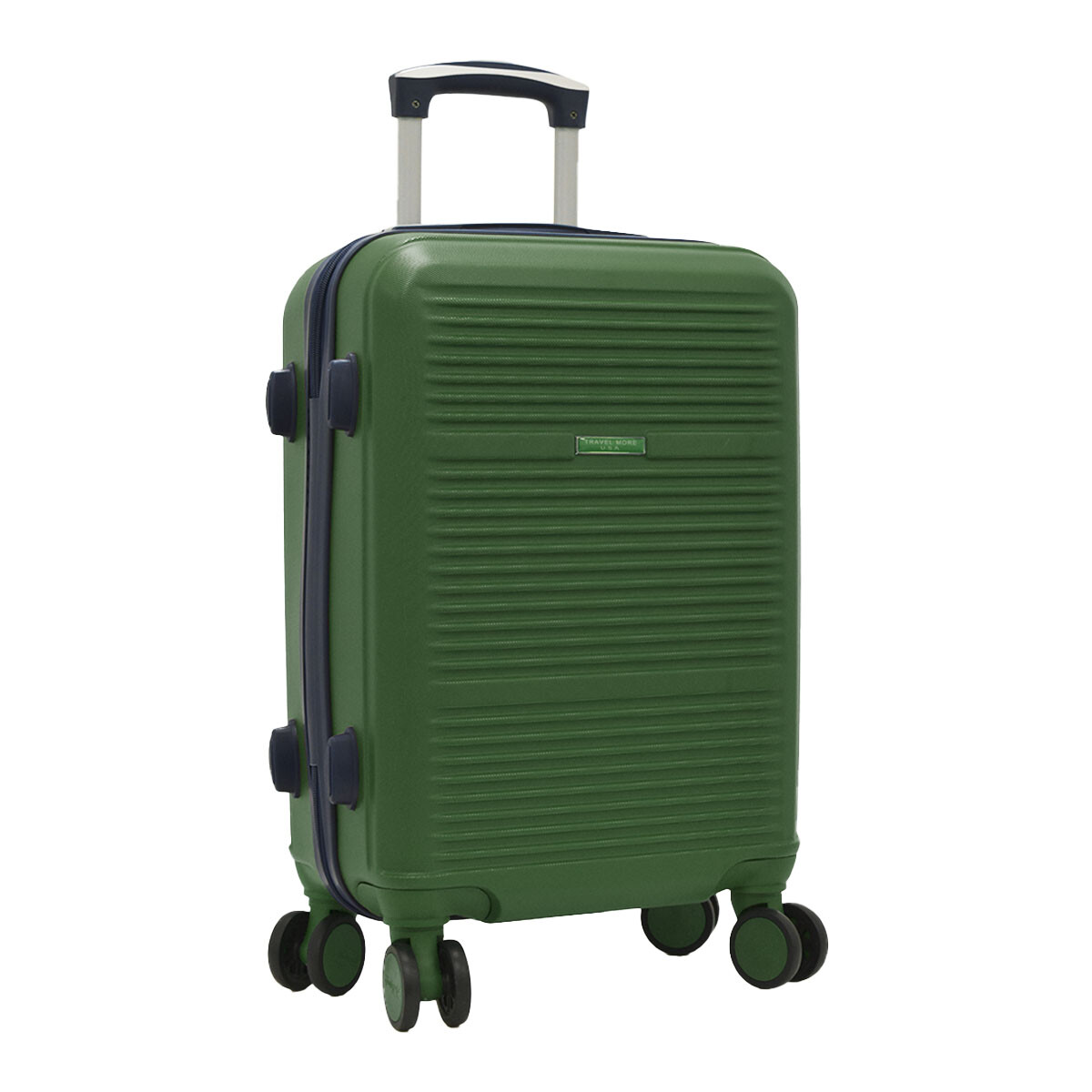 Valija Mediana Rígida de Viaje Maleta con 4 Ruedas y Candado - Verde Oscuro 