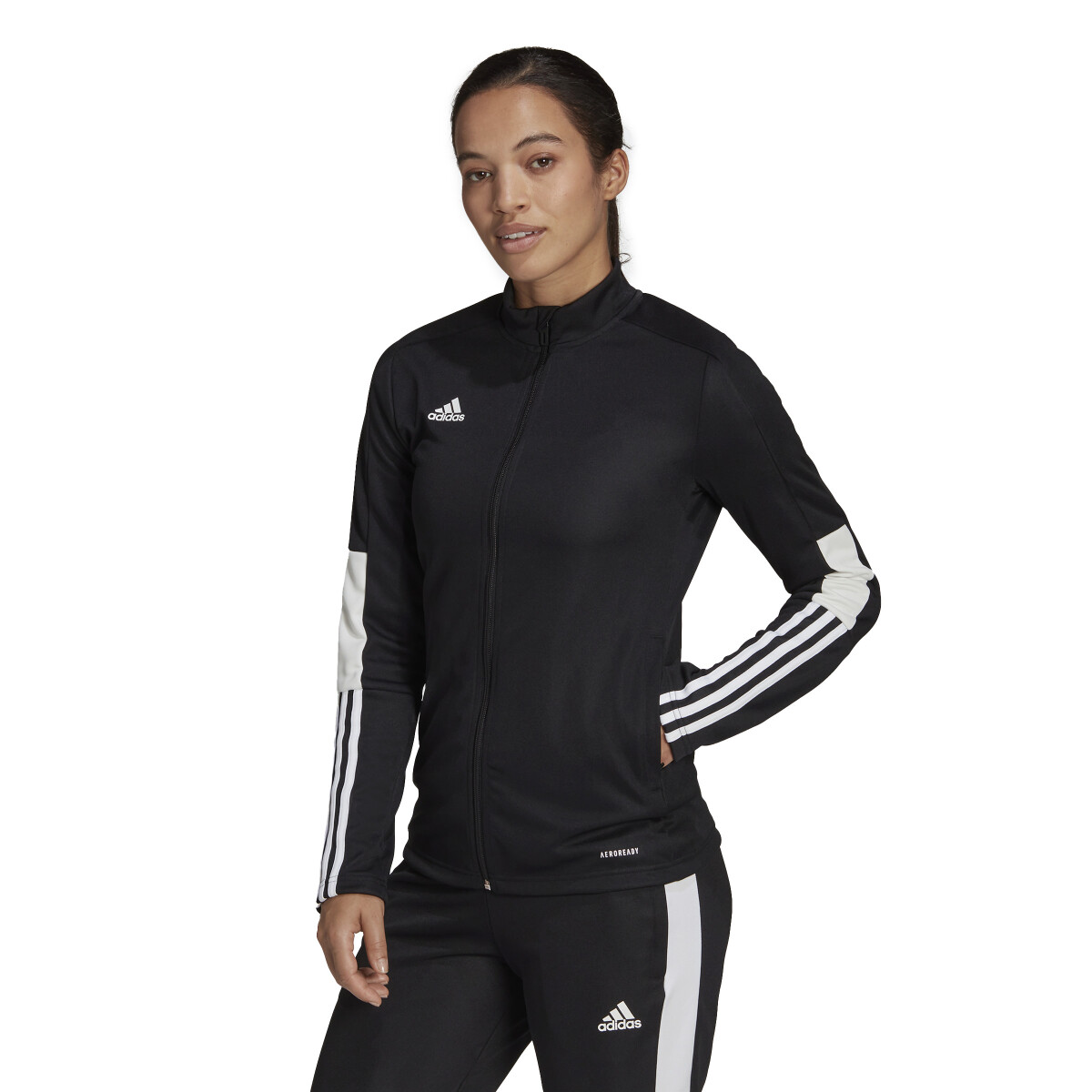 Campera de Mujer Adidas Tiro Wns - Negro - Blanco 