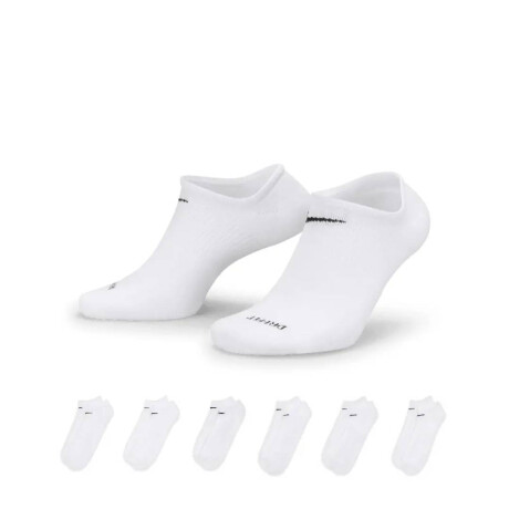 Medias Nike Everyday Ltwt Ns 6-Pack Unisex Blanco