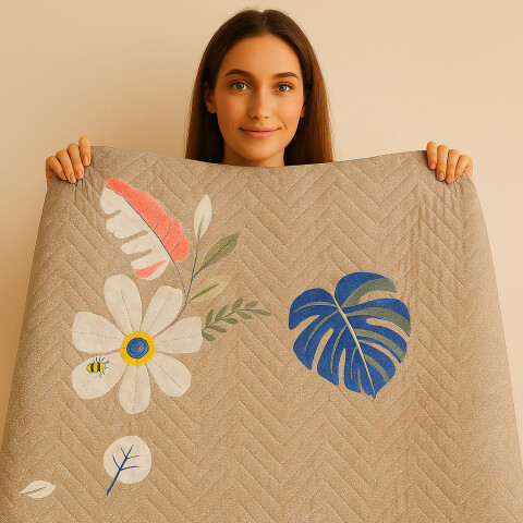 Cubrecamas 2 Plazas Nataly 3 Piezas 220 x 240 cm y 2 Fundas 50 x 70 cm Floreado - Nataly Cubrecamas 2 Plazas Nataly 3 Piezas 220 x 240 cm y 2 Fundas 50 x 70 cm Floreado - Nataly