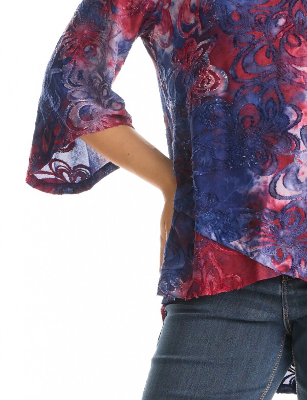 Blusa Keyhole MULTI/AZUL