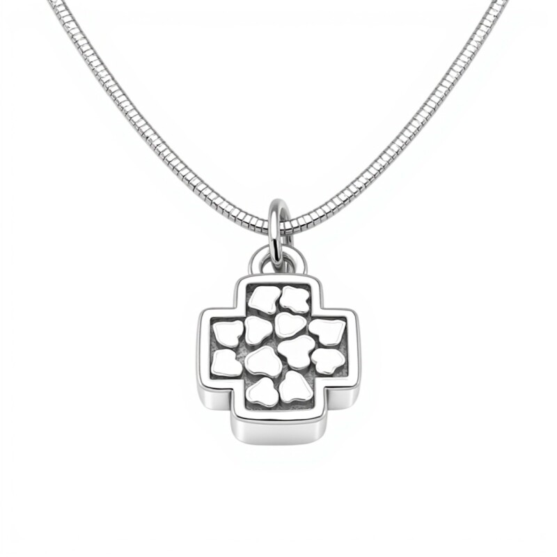Dije Cruz Corazones - Plata 925 - sin piedra - CP4697 sinpiedra