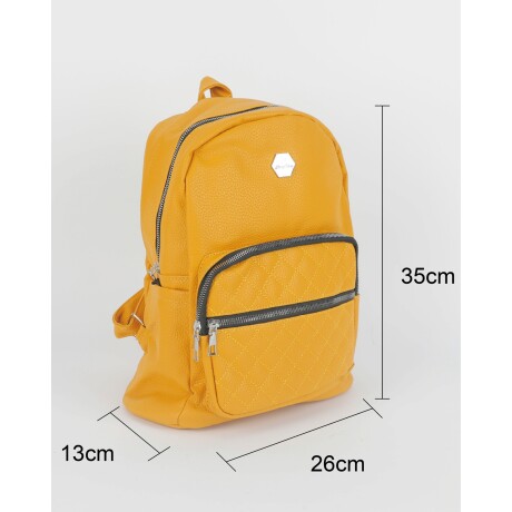 Mochila Canva clásica con bolsillo capitoneado Amarillo