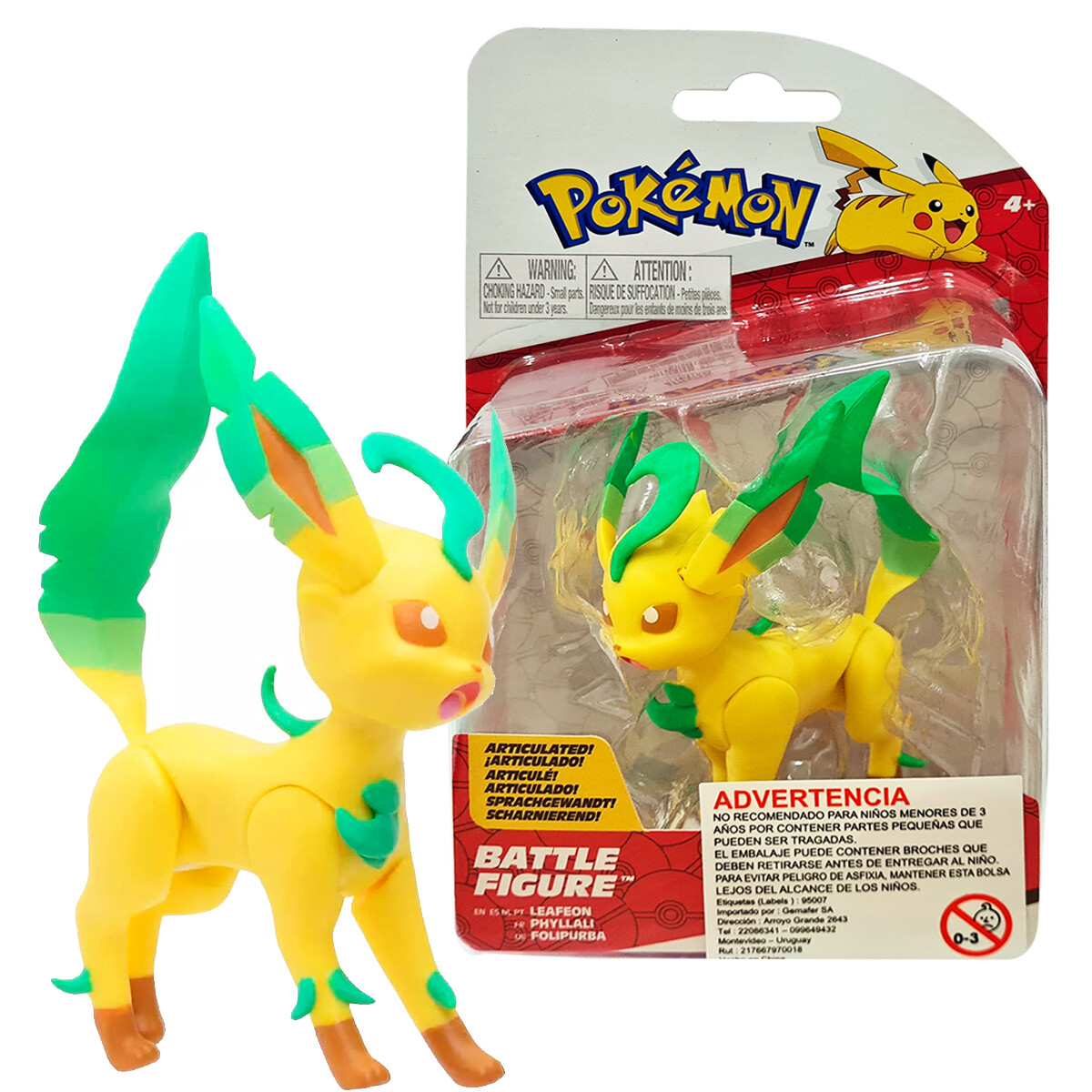 Figura Pokémon Set De Batalla 8cm Originales Surtidas - Leafeon 