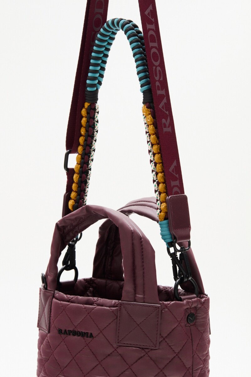 Cartera Tote Mini Matelasse Bordo