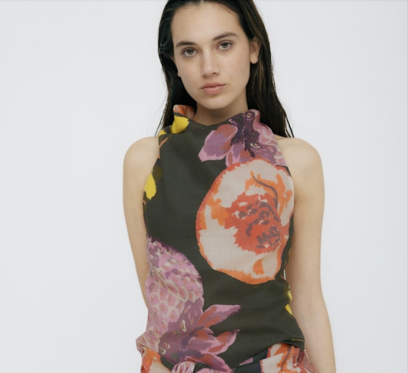 TOP HALTER PRINT - Multifruit 