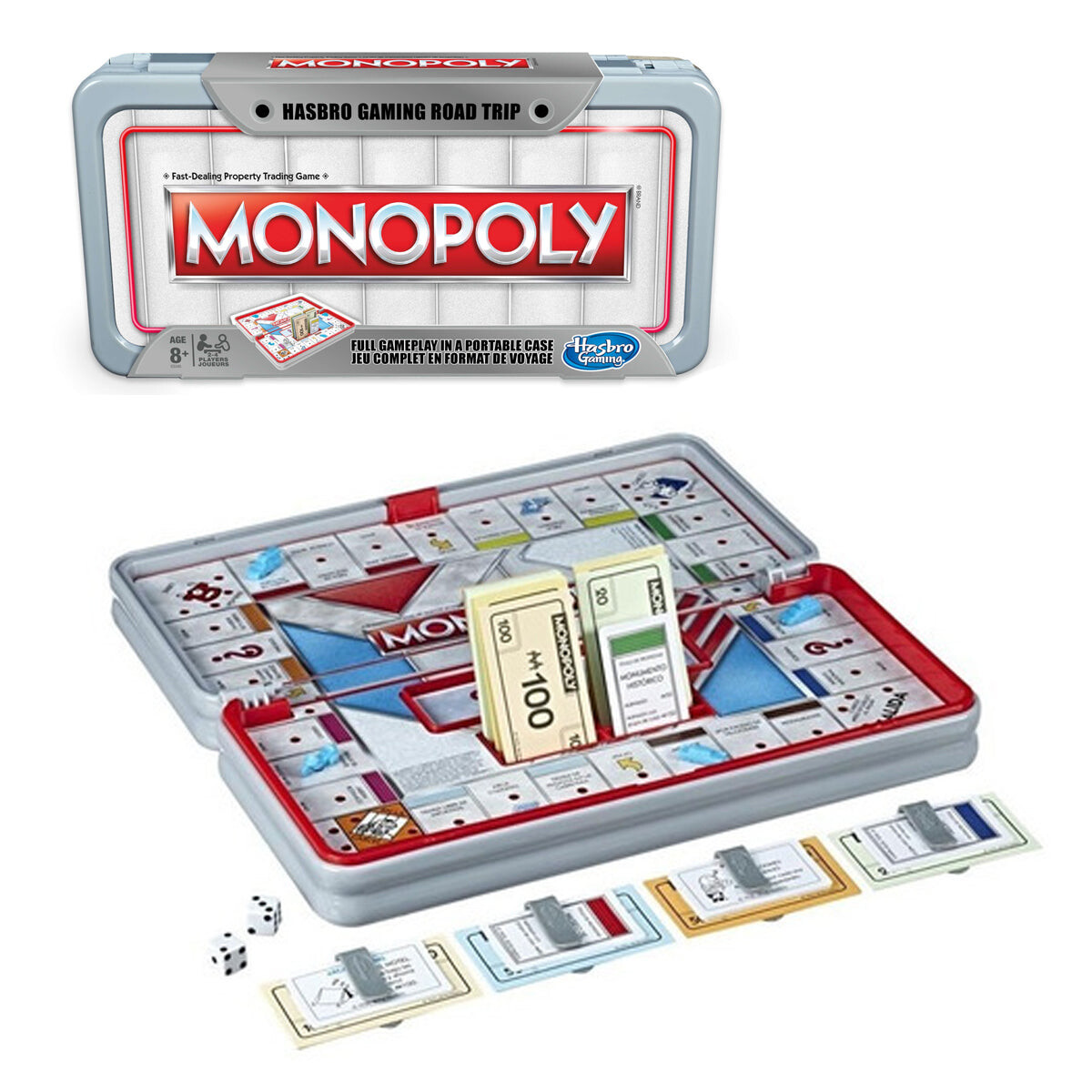 Juego De Mesa Monopoly Hasbro Road Trip Valija Hasbro 