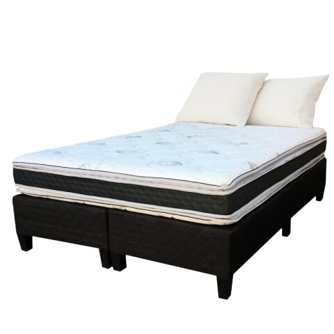 Sommier 2 Plazas Box Dividido Doble y Colchón Dubai Espuma EPS 140 x 188 x 58 cm - 6 MESES Sommier 2 Plazas Box Dividido Doble y Colchón Dubai Espuma EPS 140 x 188 x 58 cm - 6 MESES