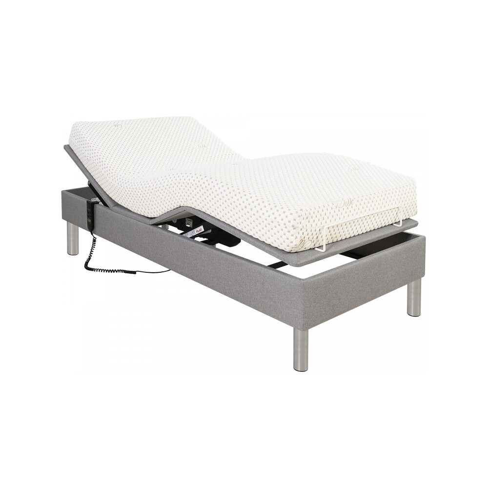 CAMA ARTICULADA 1 PLAZA MDF-Y-TELA GRIS AJUSTABLE LIFE