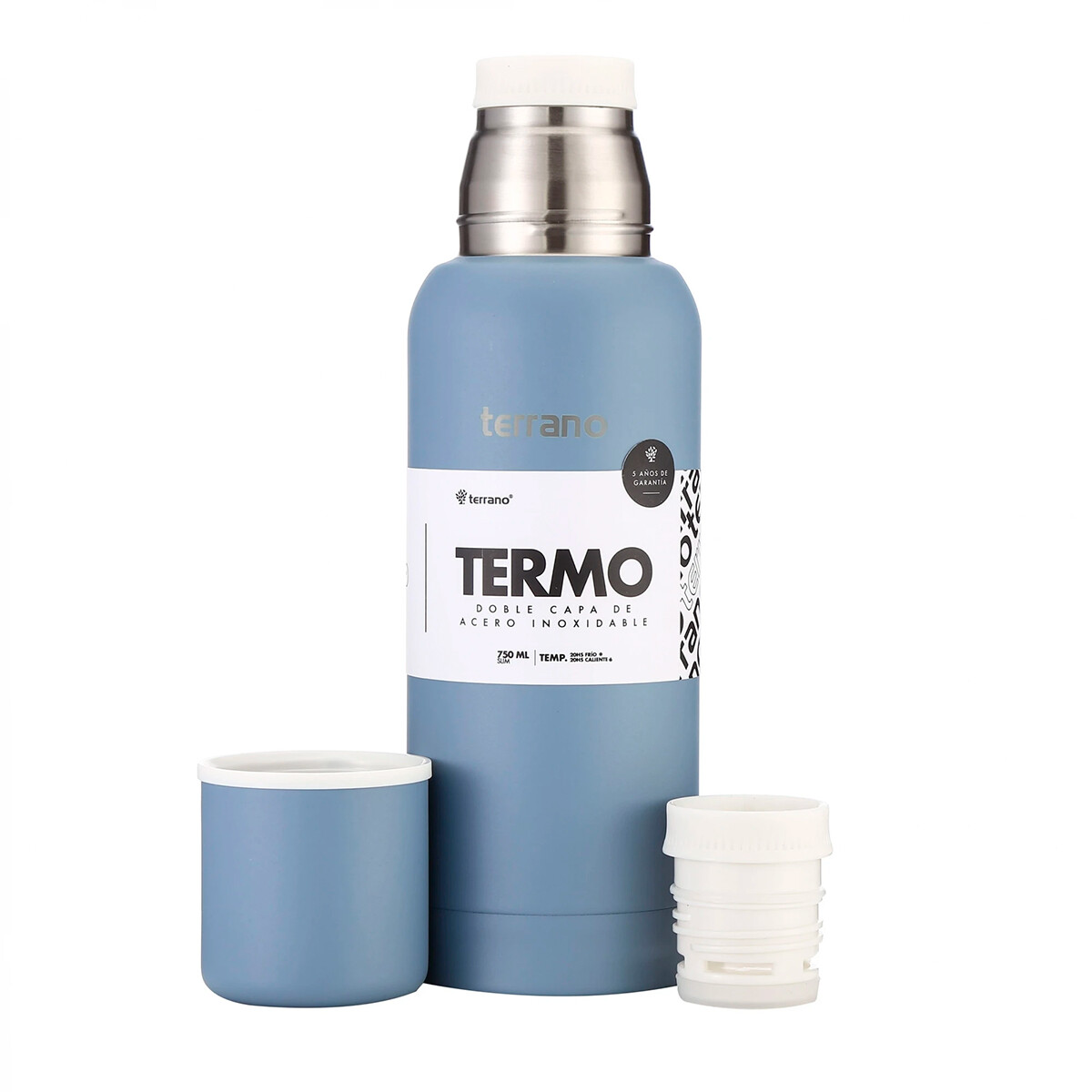 Termo Terrano 750ML Premium Slim - CELESTE 