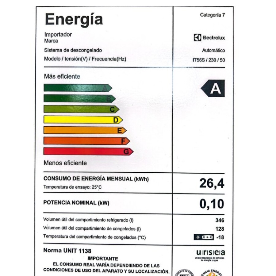 Heladera Frío Seco 474 L Electrolux IT56S Heladera Frío Seco 474 L Electrolux IT56S