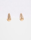 Aros Argollas Metal Aros Gota Con Strass - Dorado