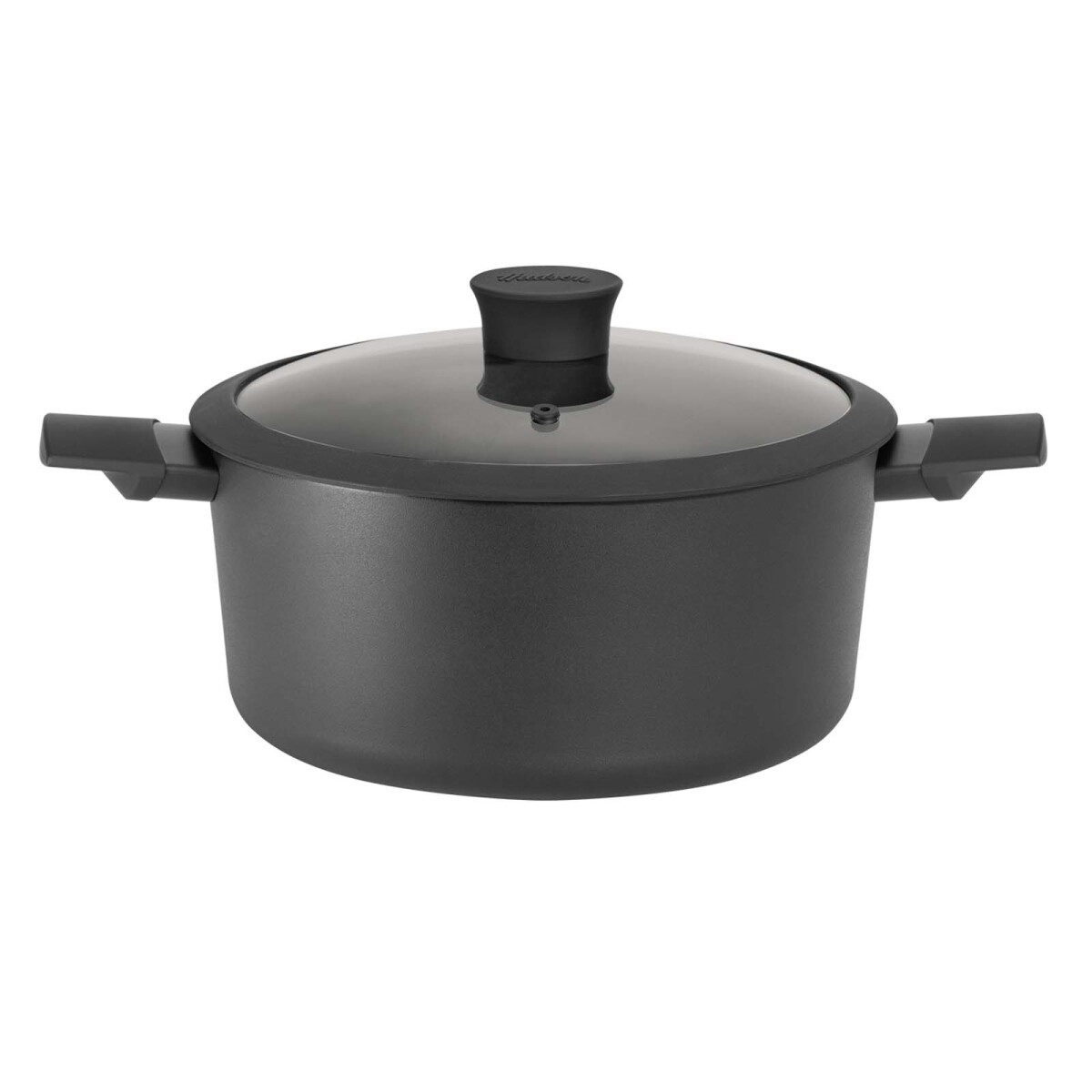 CACEROLA C/ANTIADHERENTE - 20 CM ALUMINIO NEGRO Y TAPA, NEGRO 