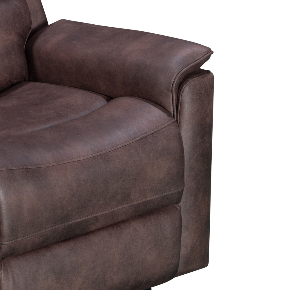 RECLINER MANUAL 2 CUERPOS TELA MARRON LAGOS CHOC.