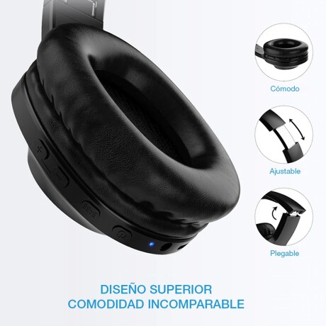 Auriculares Vincha Inalámbricos Bluetooth 5.0 Letscom H10 Negro