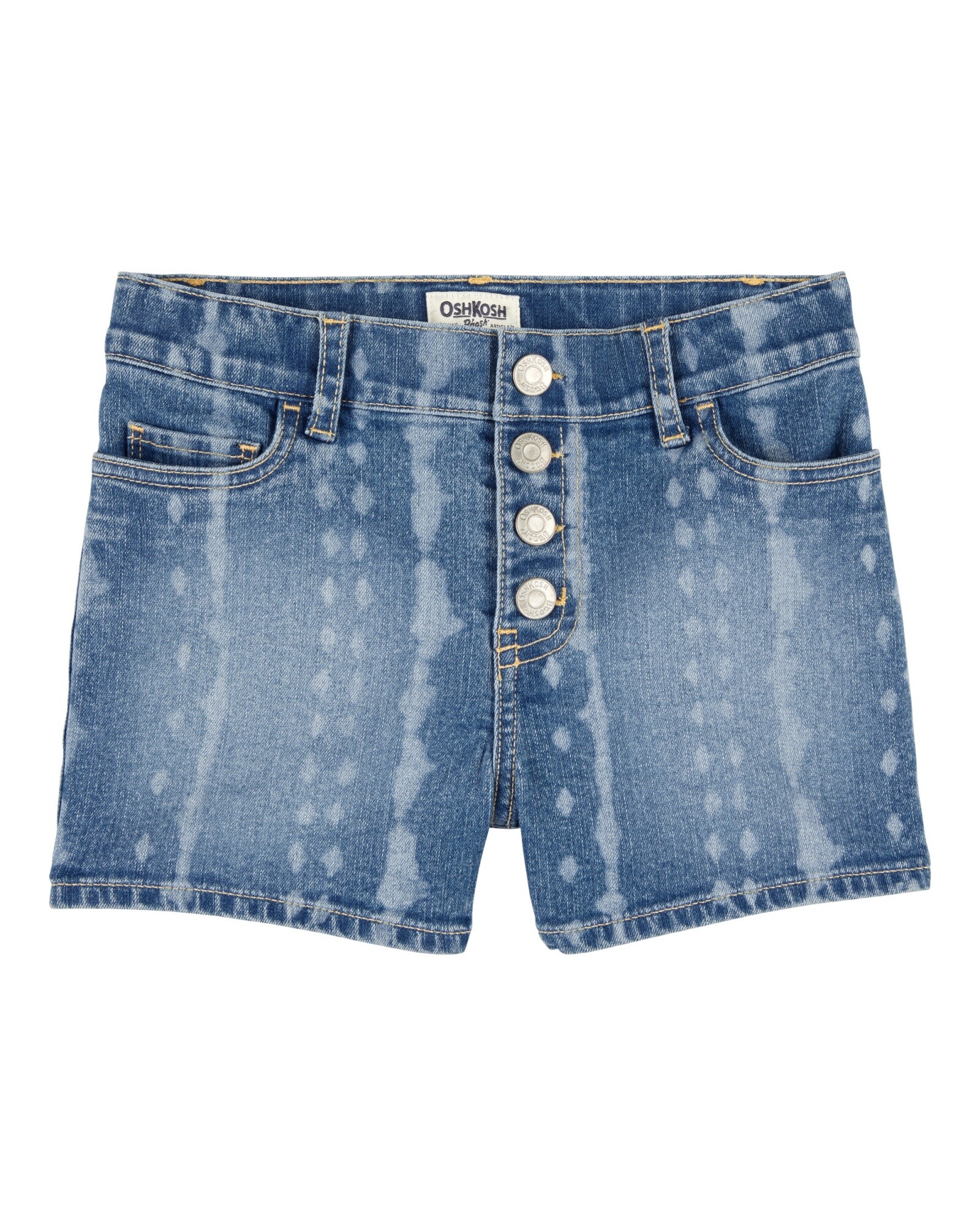 Short jean con teñido tie-dye Sin color