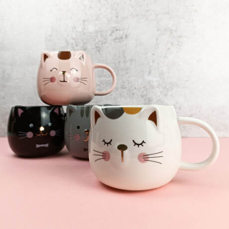 Taza De Cerámica Gatito Blanco