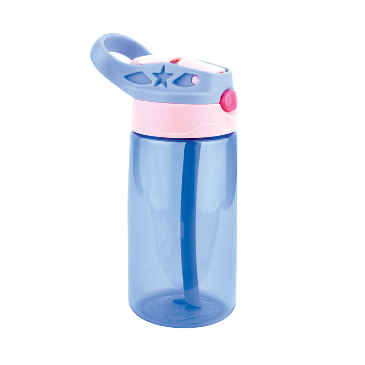 Botella Infantil Con Pico Automático - Rosado Y Violeta 