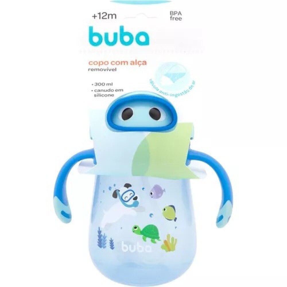 Vaso sorbito anti colicos BUBA fondo del mar azul