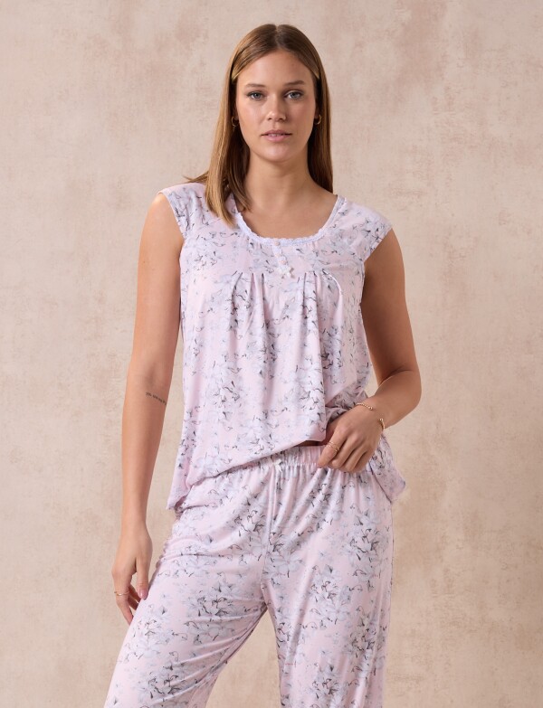 Pijama C/capri ROSA/MULTI