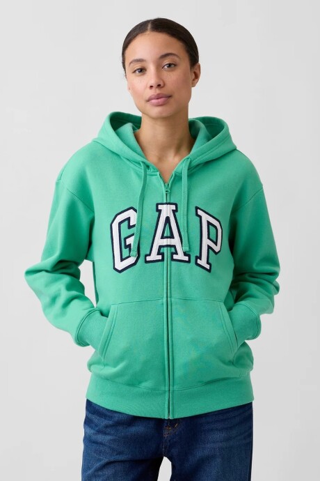 Canguro Con Cierre Logo Gap Mujer Bright Meadow