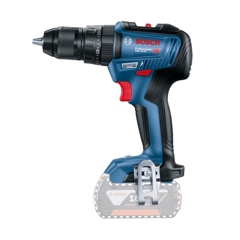 Taladro Percutor/Atornillador inalámbrico Bosch GSB 18V-50 Baretool Bosch Unica