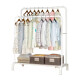 Perchero Para Ropa de Metal Doble Blanco