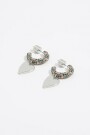PENDIENTES ARO CRISTALES CORAZ Plata